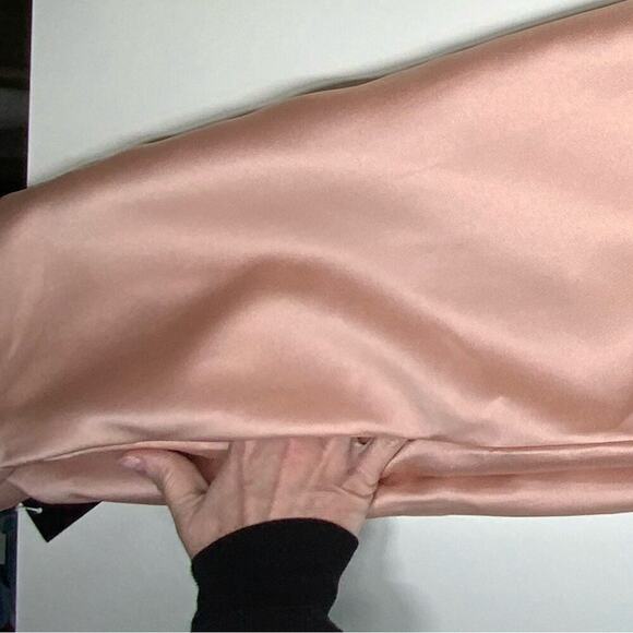 NWT | Alfred Sung | Sateen Twill Dress V-Neck w/ Pockets | Toasted Sugar | 2 - Picture 12 of 13